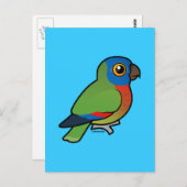 Birdorable Saint Lucia Parrot Postkarte (Vorne/Hinten)