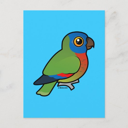 Birdorable Saint Lucia Parrot Postkarte (Vorderseite)