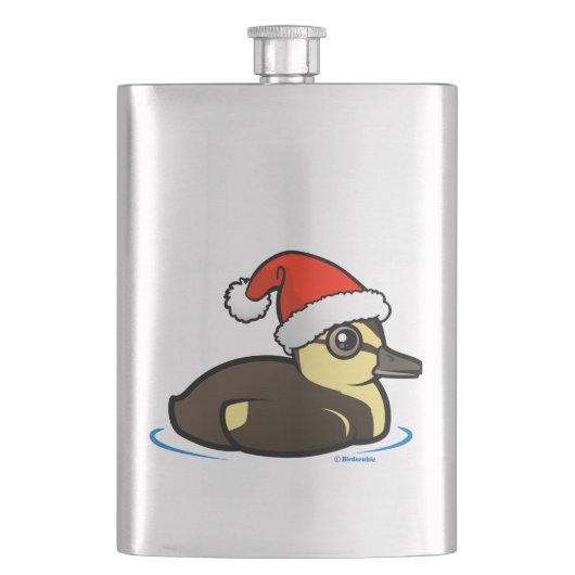 Birdorable Santa Duckling Flachmann (Vorderseite)