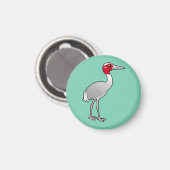Birdorable Sarus Crane Magnet (Vorderseite/Rückseite)