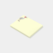 Birdorable Sarus Kran Post-it Klebezettel (angewinkelt)