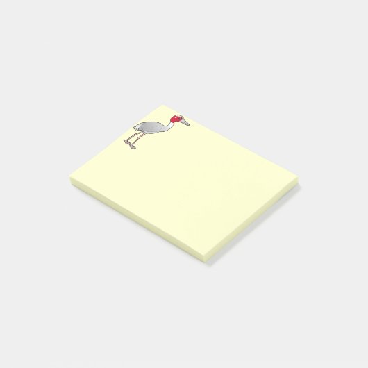 Birdorable Sarus Kran Post-it Klebezettel (angewinkelt)