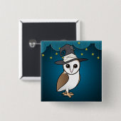 Birdorable Schleiereule-Hexe Button (Vorne & Hinten)