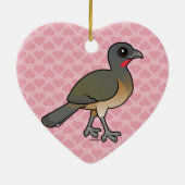 Birdorable schlichtes Chachalaca Keramik Ornament (Hinten)