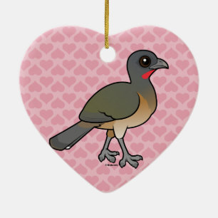 Birdorable schlichtes Chachalaca Keramik Ornament