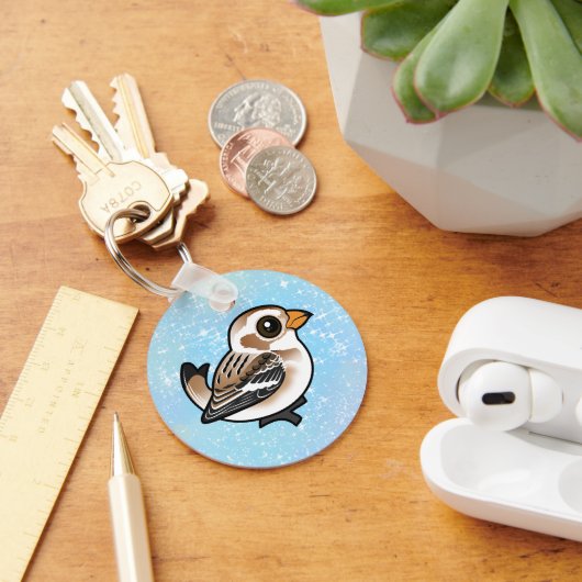 Birdorable Schneeammer Schlüsselanhänger (Schreibtisch)
