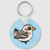 Birdorable Schneeammer Schlüsselanhänger (Rückseite)