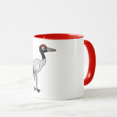 Birdorable Schwarz-necked Kran Tasse (VorderseiteRechts)