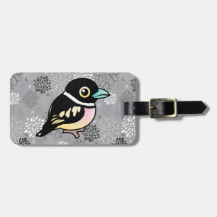 Birdorable Schwarz-und-gelbes Broadbill Gepäckanhänger