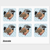 Birdorable Schwarzhalsfinch Quadratischer Aufkleber (Blatt)