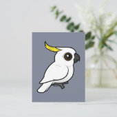 Birdorable-Schwefelkakadu Postkarte (Stehend Vorderseite)