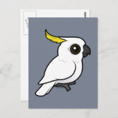 Birdorable-Schwefelkakadu Postkarte (Vorne/Hinten)