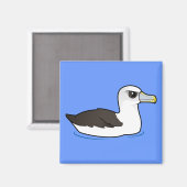 Birdorable Shy Albatross Magnet (Vorderseite/Rückseite)