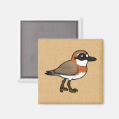 Birdorable Sibirische Sandplover Magnet (Vorderseite/Rückseite)
