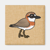 Birdorable Sibirische Sandplover Magnet (Vorne)