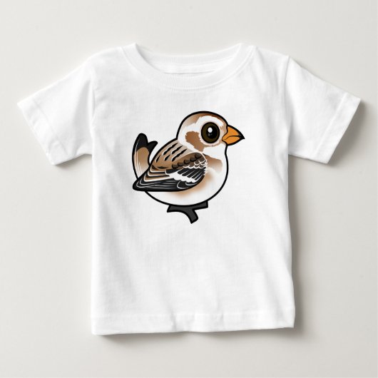 Birdorable Snow Bunting Baby T-shirt (Vorderseite)