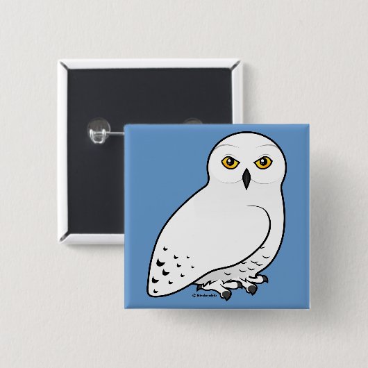 Birdorable Snowy Eule Button (Vorne & Hinten)
