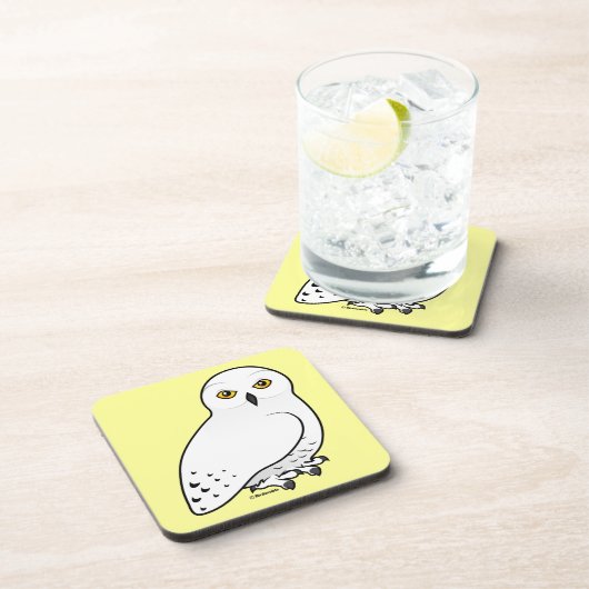 Birdorable Snowy Eule Untersetzer (Rechte Seite)