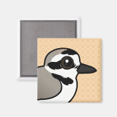 Birdorable Snowy Plover Magnet (Vorderseite/Rückseite)