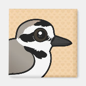 Birdorable Snowy Plover Magnet (Vorne)
