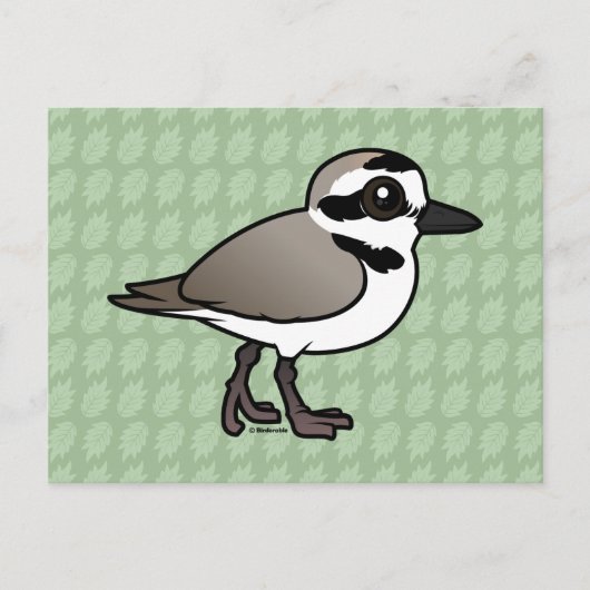Birdorable Snowy Plover Postkarte (Vorderseite)