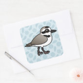 Birdorable Snowy Plover Quadratischer Aufkleber (Umschlag)