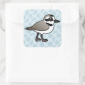 Birdorable Snowy Plover Quadratischer Aufkleber (Tasche)