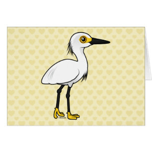 Birdorable Snowy Reiher