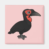 Birdorable Southern Ground Hornbill Magnet (Vorne)