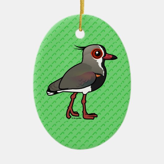 Birdorable Southern Lapwing Keramik Ornament (Vorne)