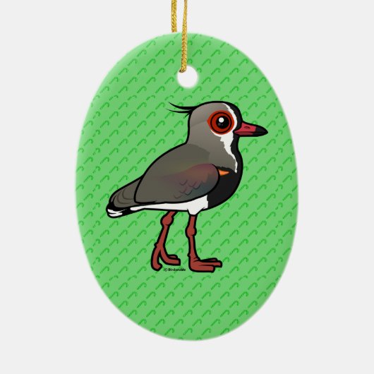 Birdorable Southern Lapwing Keramik Ornament (Hinten)