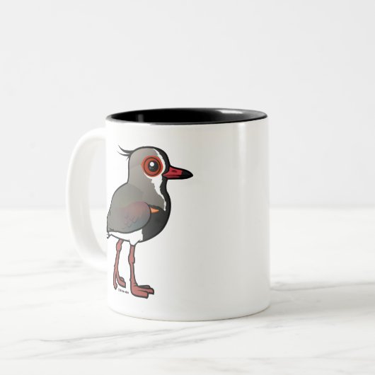 Birdorable Southern Lapwing Zweifarbige Tasse (Vorderseite Links)