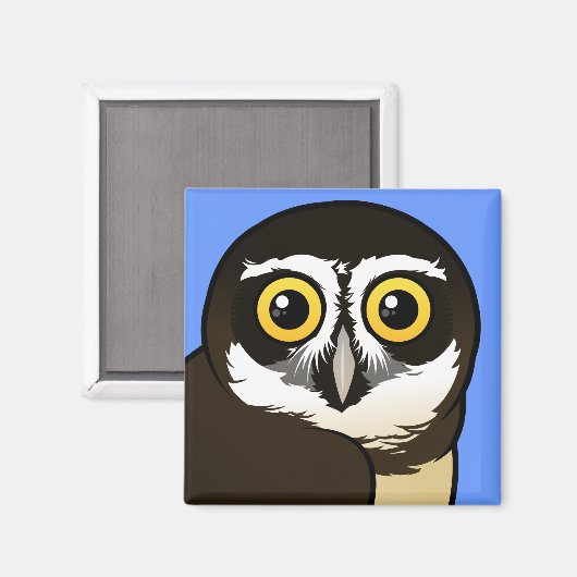 Birdorable Spectacable Owl Magnet (Vorderseite/Rückseite)