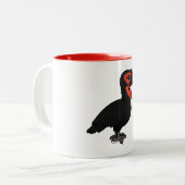 Birdorable südlicher GrundHornbill Zweifarbige Tasse (Vorderseite Links)