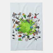 Birdorable Tag der Erde Geschirrtuch (Vertikal)