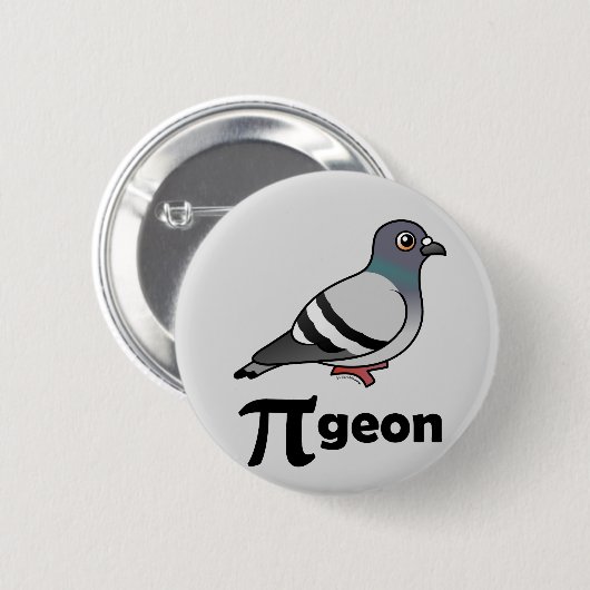 Birdorable Tauben-/Tauben-PU Button (Vorne & Hinten)