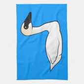 Birdorable Trompeters-Schwan Geschirrtuch (Vertikal)
