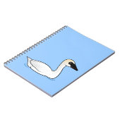 Birdorable Trompeters-Schwan Notizblock (Linke Seite)