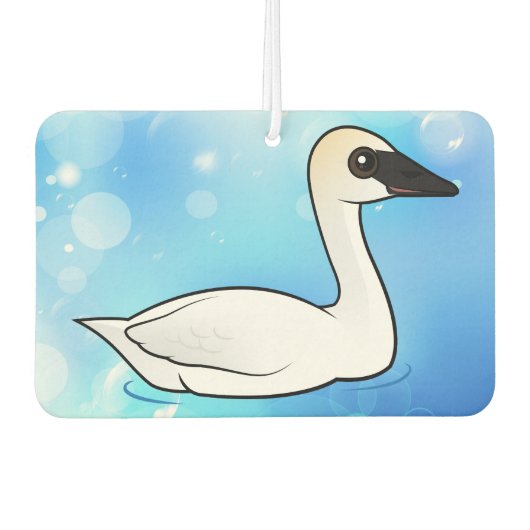 Birdorable Trumpeter Swan Autolufterfrischer (Vorderseite)