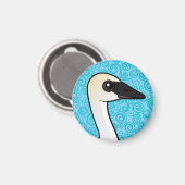Birdorable Trumpeter Swan Magnet (Vorderseite/Rückseite)