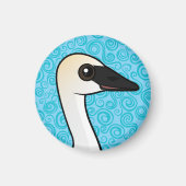 Birdorable Trumpeter Swan Magnet (Vorne)