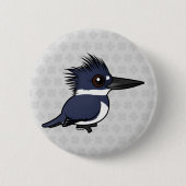 Birdorable umgeschnallter Eisvogel (Mann) Button (Vorderseite)