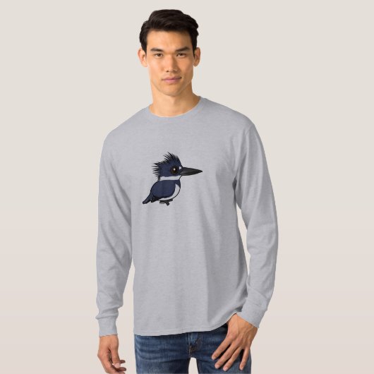 Birdorable umgeschnallter Eisvogel (Mann) T-Shirt (Vorne ganz)