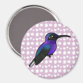 Birdorable Violet Sabrewing Hummingbird Magnet (Vorderseite/Rückseite)