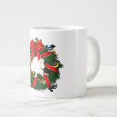 Birdorable Warblers Weihnachtskranz Jumbo-Tasse (Vorderseite Rechts)