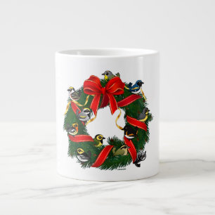 Birdorable Warblers Weihnachtskranz Jumbo-Tasse