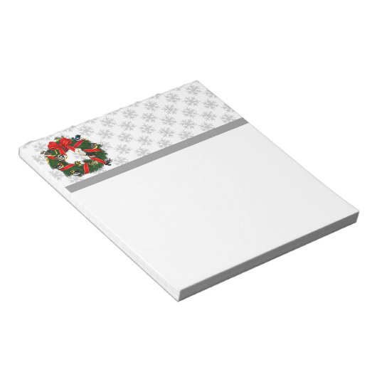 Birdorable Warblers Weihnachtskranz Notizblock (angewinkelt)