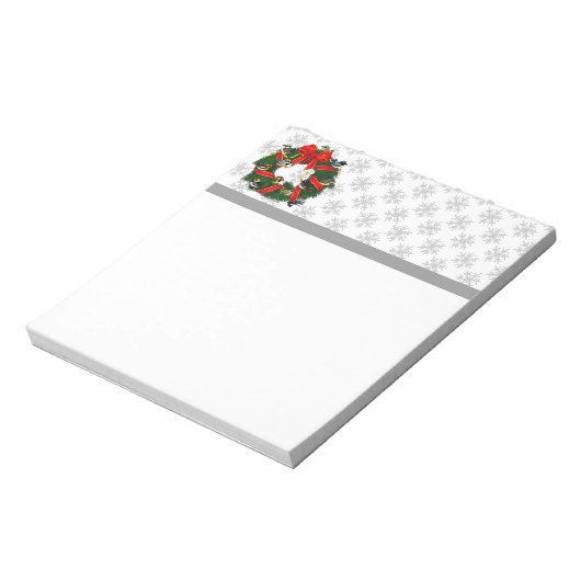 Birdorable Warblers Weihnachtskranz Notizblock (Rotiert)