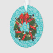 Birdorable Warblers Weihnachtskranz Ornament (Vorderseite)