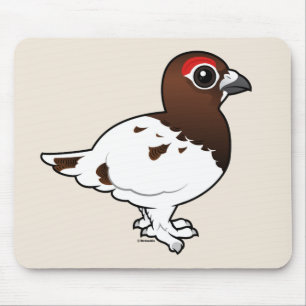 Birdorable Weide-Alpenschneehuhn, Sommermann Mousepad